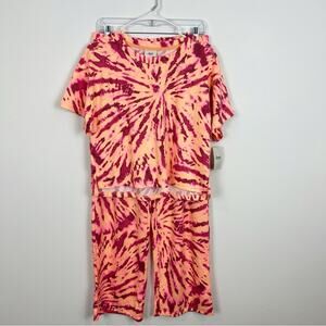 Jenni by Jennifer Moore Super Soft Terry Pajama Lounge Set Orange Size XXL